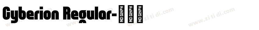 Cyberion Regular字体转换